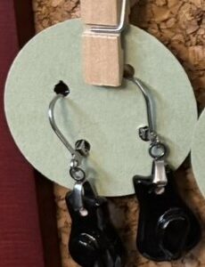 Black Cat Sitting Earrings