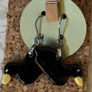 Black Duck Drop Earrings