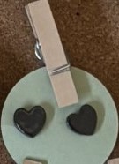 Black Heart Earrings