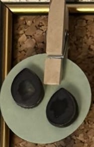 Black Metallic Teardrop Earrings