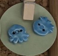 Blue Octopus Earrings