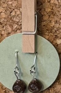 Brass Colored Tiny Teardrop Drop Earrings