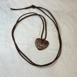 Brown Leather Love Necklace