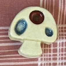 Circle and Teardrop Mushroom Pin