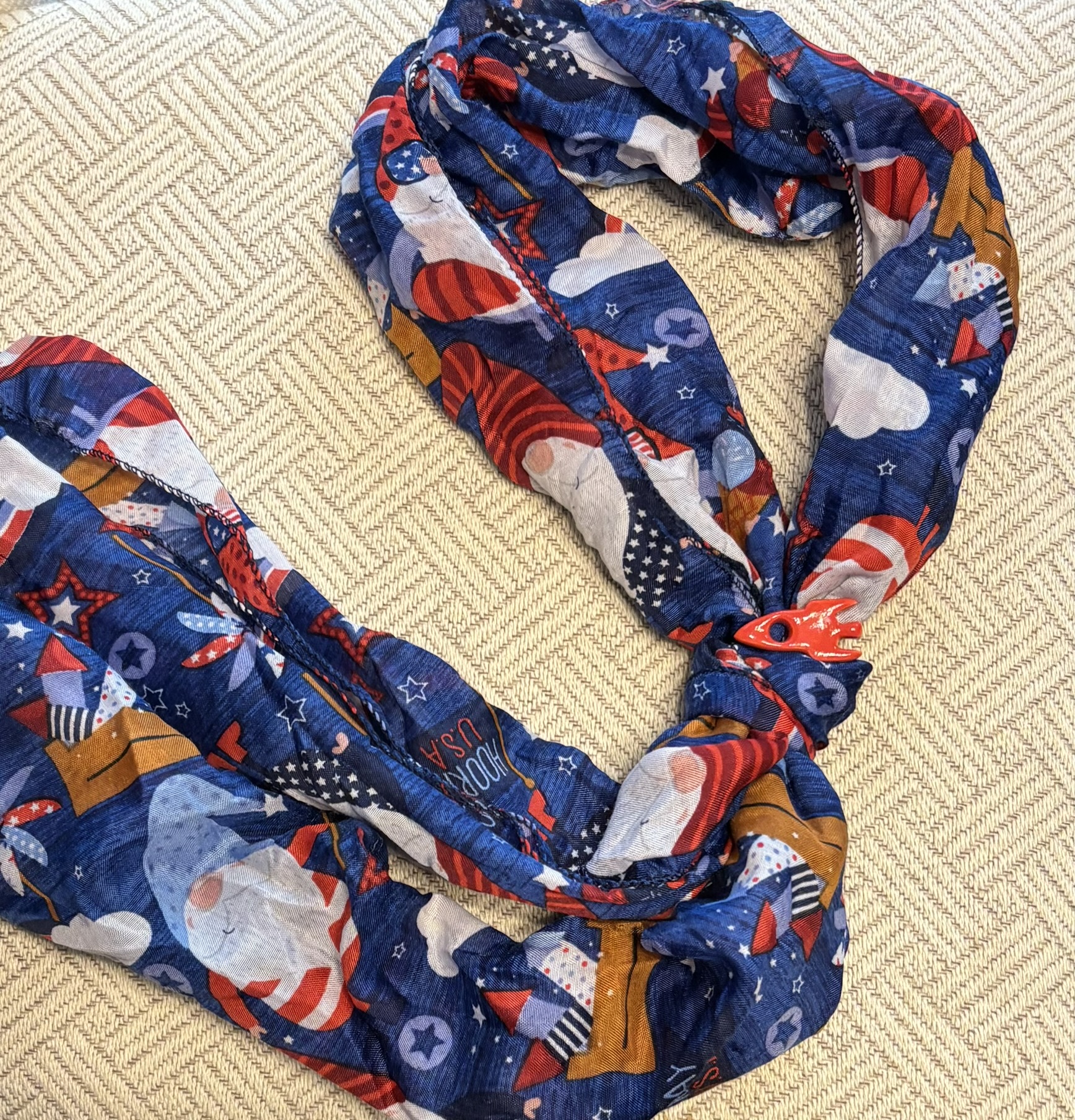 Patriotic Gnome Long Scarf