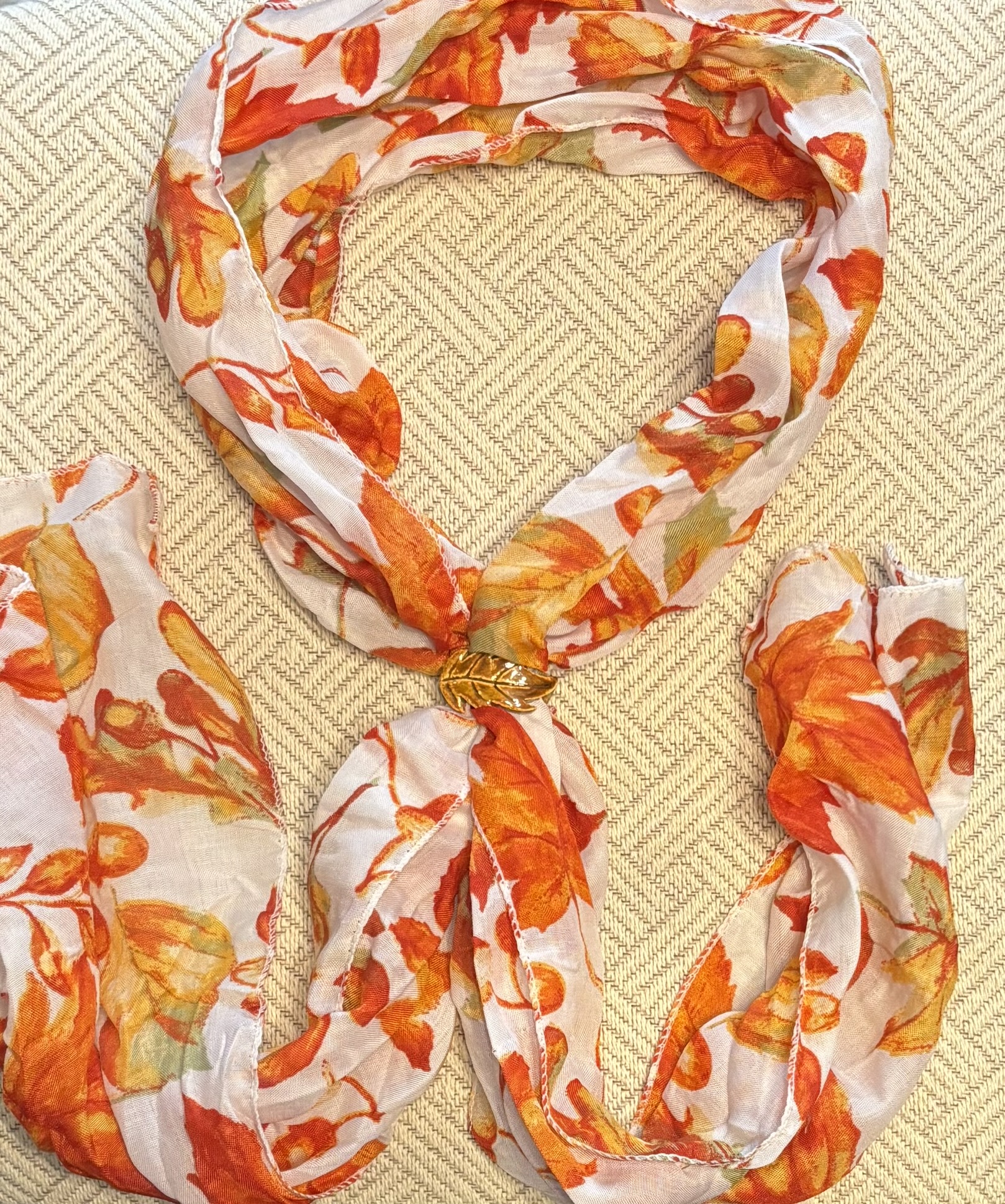 Autumn Leaf Long Scarf