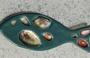 Large Green Fish Stained Glass Magnet