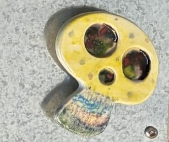 Large Multi-Colored Mushroom Magnet