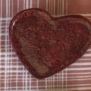 Large Red Sparkly Heart Pin