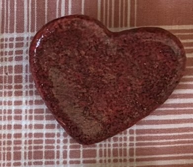 Large Red Sparkly Heart Pin