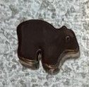 Lonely Dark Brown Bear Magnet