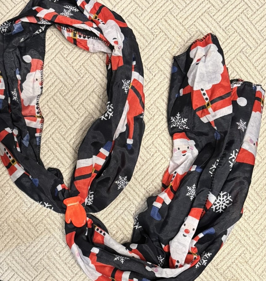 Long Santa Mitten Scarf