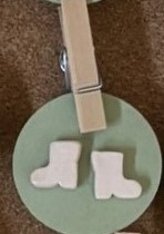 Pale Pink Boot Earrings