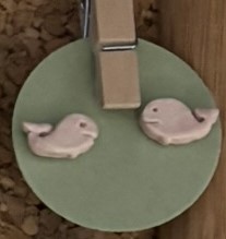 Pink Whale Earrings