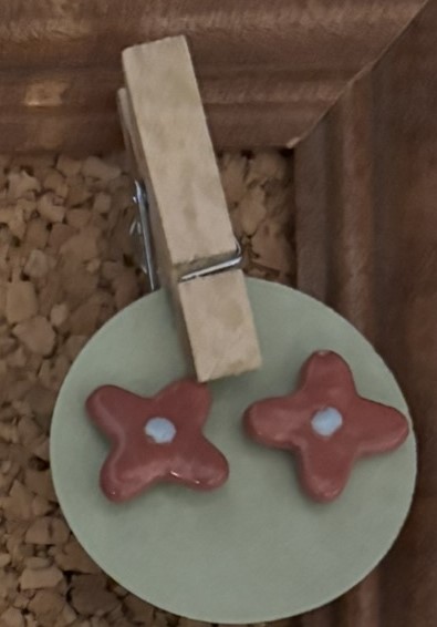 Red Blue Flower Earrings