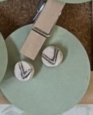 Retro Pink and Black Earrings