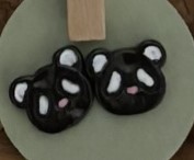 Reverse Panda Earrings