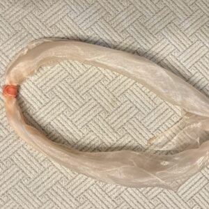 Sheer Pink Scarf with Pink Bead