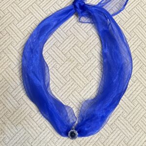 Sheer Blue Flower Neckwear