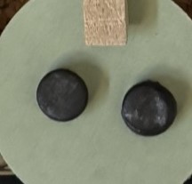 Small Abstract Black Circle Earrings