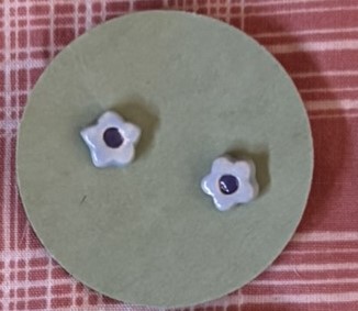 Small Blue Flower Earrings
