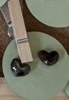 Small Metallic Colored Heart Earrings