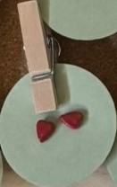 Small Red Heart Earrings