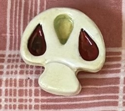 Small Tear Drop Mushroom Pin