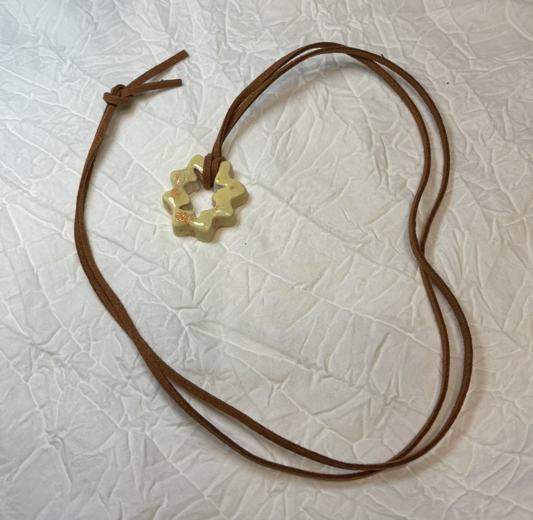 Sunburst Leather Necklace