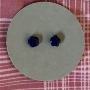Tiny Dark Blue Earrings