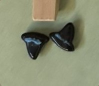Tiny Pointed Black Hat Earrings