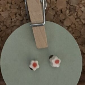 Tiny Red and Pink FlowerEarrings