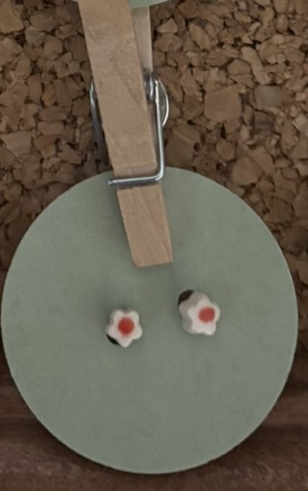 Tiny Red and Pink FlowerEarrings