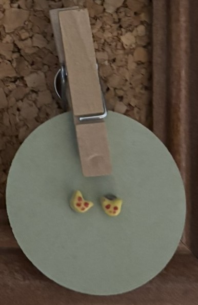 Tiny Yellow and Red Butterfly Earrings