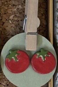 Tomato Earrings (Matt)