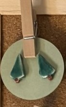 Triangle Christmas Tree Earrings