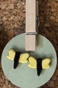 Yellow Black Dragon Fly Earrings