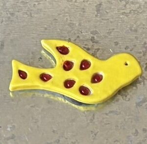 Yellow Red Bird Magnet