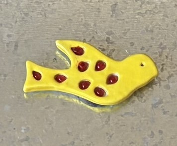 Yellow Red Bird Magnet
