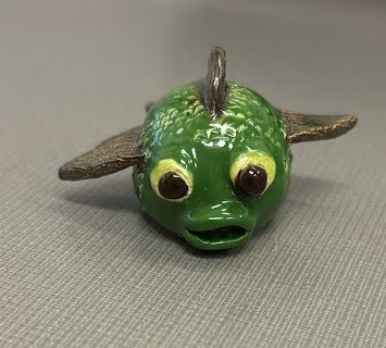 Picture of small green ceramic fish