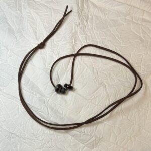 Triple Bead Leather Necklace